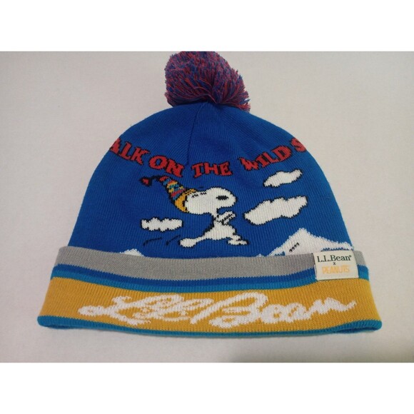 L.L. Bean Peanuts Snoopy Walk on the Wild Side Pom Hat Beanie 2022 - Picture 1 of 6